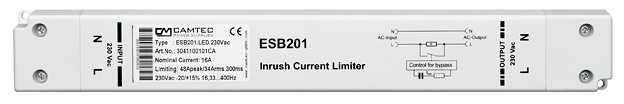 Camtec ESB101.23 R2 (max. 23A) Einschaltstrombegrenzer für DIN-Hutschi –